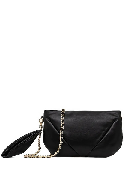  Gianni Chiarini Allegra Pleated Chain-strap Clutch Bag - Black 