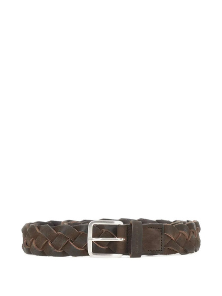  Gianni Chiarini Braided Buckle Belt - Brown 
