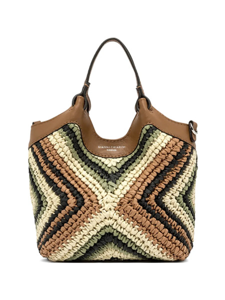  Gianni Chiarini Dua Woven Shoulder Bag - Brown 