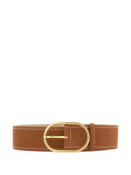 Gianni Chiarini Gold-tone Suede Belt - Brown 