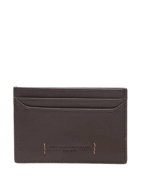  Gianni Chiarini Leather Card Holder - Brown 