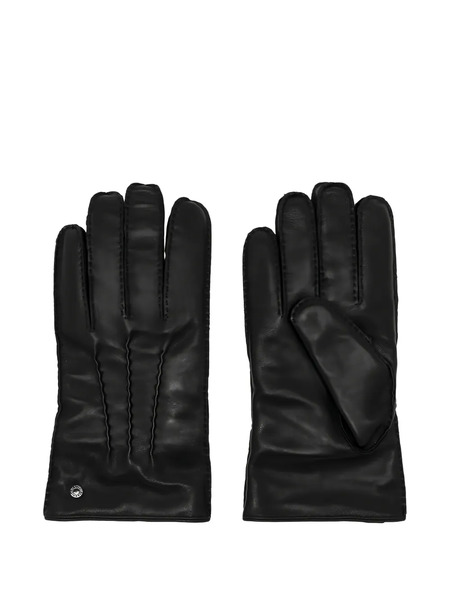  Gianni Chiarini Leather Stitched Gloves - Black 