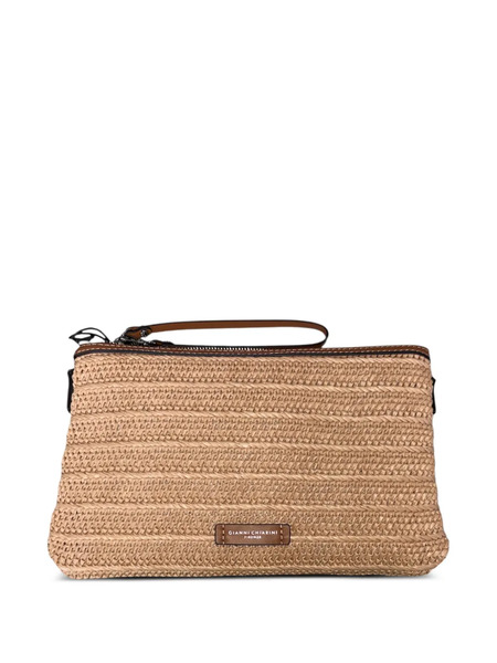  Gianni Chiarini Marcella Raffia Clutch Bag - Neutrals 