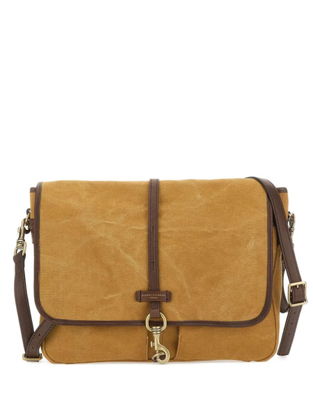  Gianni Chiarini Medium Berlino Leather-trim Messenger Bag - Brown 