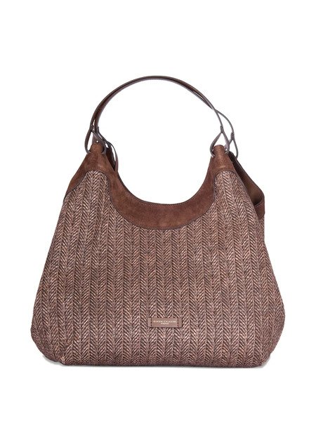  Gianni Chiarini Patterned Leather Shoulder Bag - Brown 