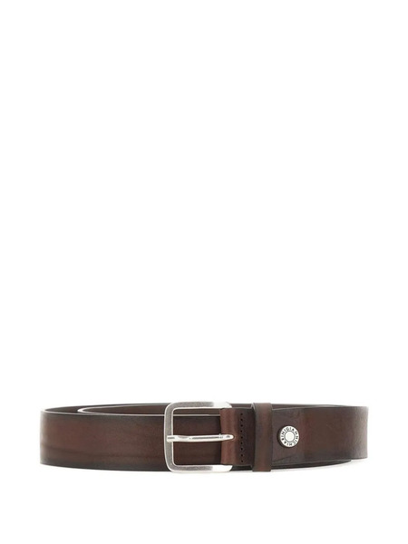  Gianni Chiarini Smooth Buckle Leather Belt - Brown 
