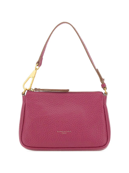 Gianni Chiarini Zip Maxigrain Leather Shoulder Bag - Pink 