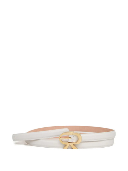 Gianvito Rossi Buckled Leather Belt - White 
