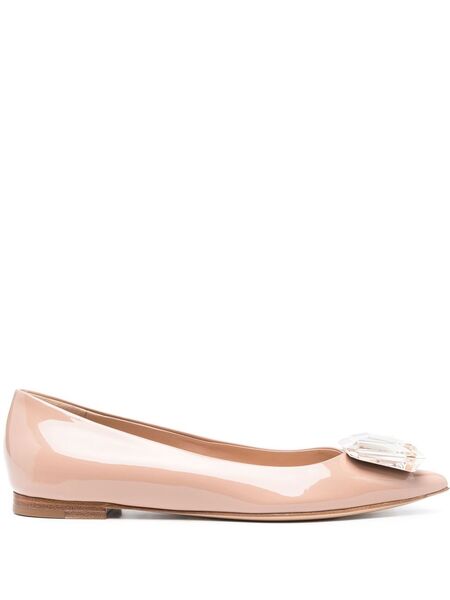  Gianvito Rossi Crystal-embellished Jaipur 15mm Pumps - Neutrals 