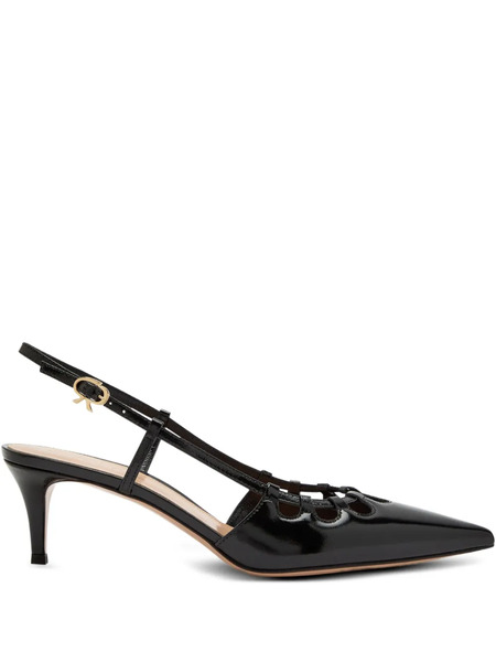  Gianvito Rossi Cut-out Slingback Pumps - Black 