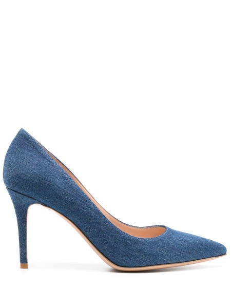  Gianvito Rossi Gianvito 85mm Denim Pumps - Blue 