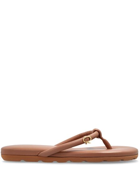  Gianvito Rossi Juno Flip-flop Sandals - Neutrals 