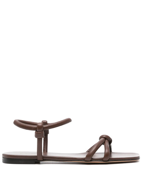  Gianvito Rossi Juno Leather Sandals - Brown 