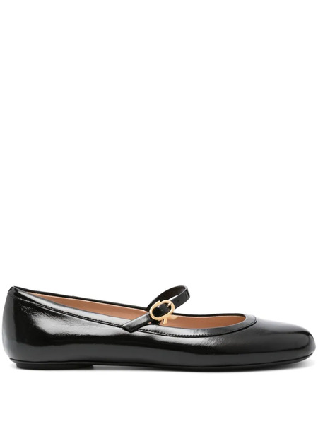  Gianvito Rossi Leather Ballet Flats - Black 