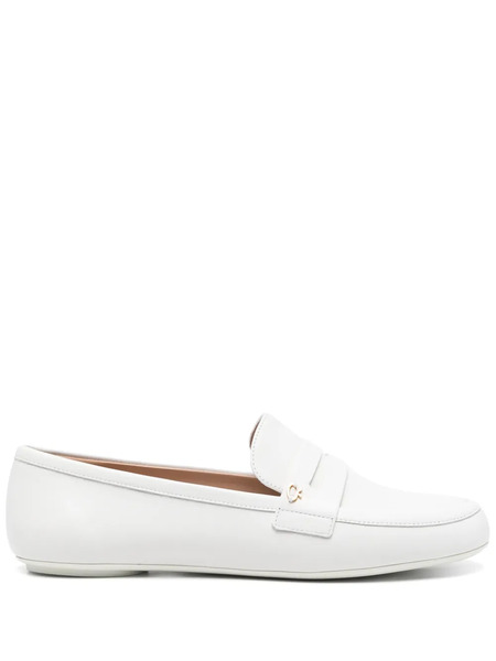  Gianvito Rossi Leather Loafers - White 