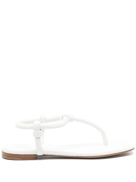  Gianvito Rossi Leather Sandals - White 