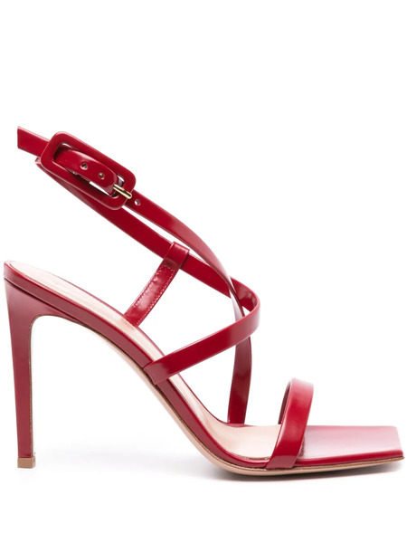  Gianvito Rossi Lindsay 95mm Leather Sandals - Red 