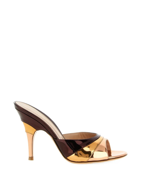  Gianvito Rossi Marea Leather Mules - Brown 