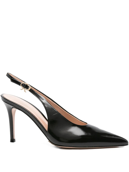  Gianvito Rossi 85mm Slingback Pointed-toe Pumps - Black 
