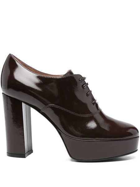  Gianvito Rossi 105mm Vicky Lace-up Platform Pumps - Red 
