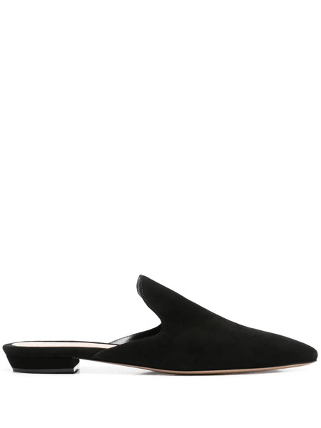  Gianvito Rossi Nubuck Mules - Black 