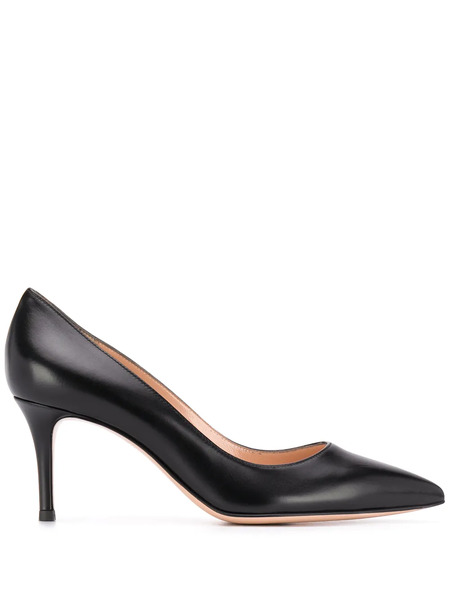  Gianvito Rossi Pointed Mid-heel Pumps - Black 