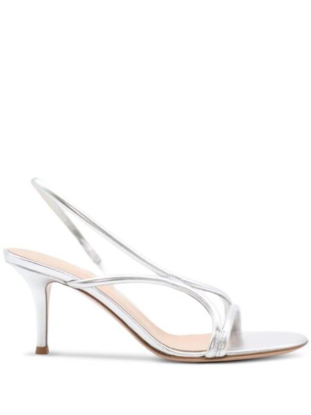  Gianvito Rossi Round-toe Leather Sandals - Silver 