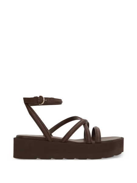  Gianvito Rossi Strappy Platform Sandals - Brown 