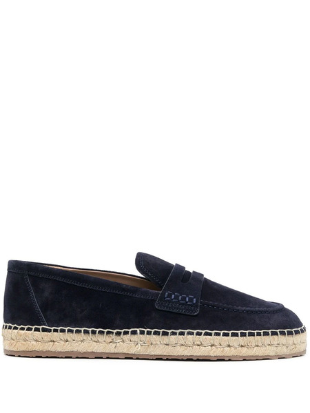  Gianvito Rossi Suede / Jute Espadrilles - Blue 