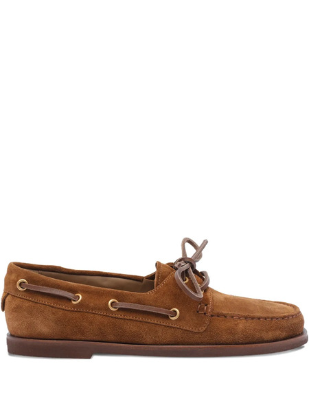  Gianvito Rossi Suede Loafers - Brown 