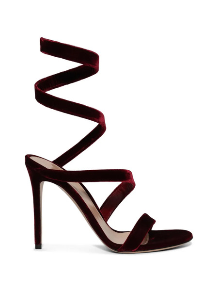  Gianvito Rossi Velvet Sandals - Red 