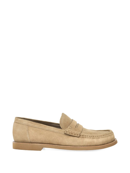  Gianvito Rossi Vernon Suede Loafers - Neutrals 