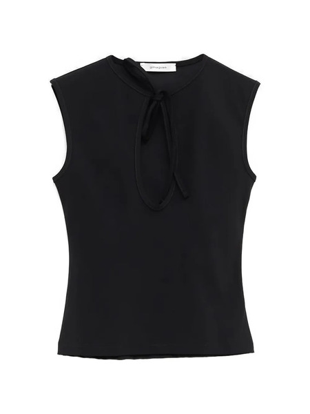  Gimaguas Anis Open-front Tie Top - Black 