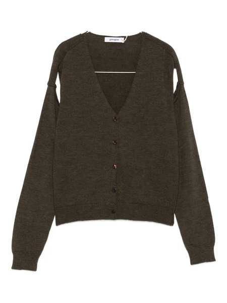  Gimaguas Button-front Shoulder-detail Cardigan - Brown 
