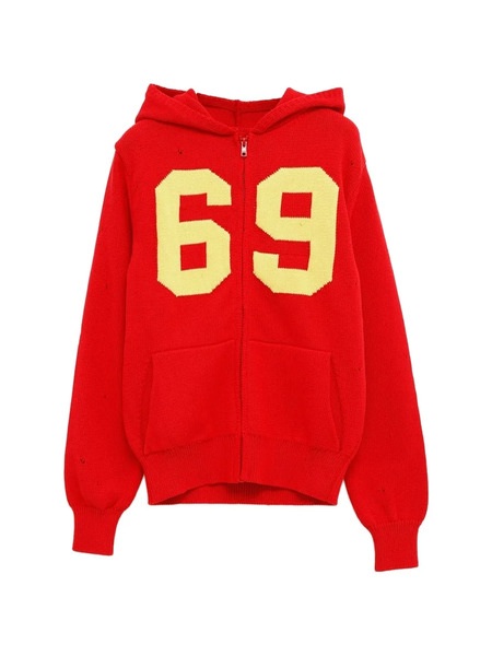  Gimaguas 69 Front-zip Hoodie - Red 