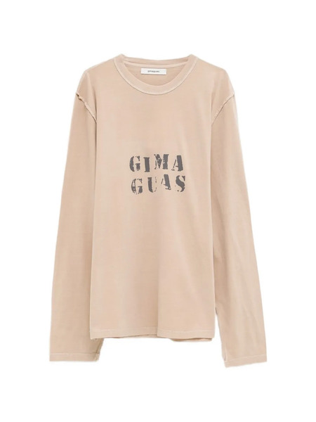  Gimaguas Long-sleeve Logo-print T-shirt - Neutrals 