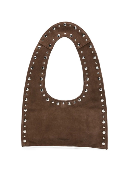  Gimaguas Mini Franca Studded Suede Shoulder Bag - Brown 