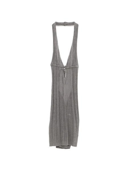  Gimaguas Rei Halter-neck Open-back Mini Dress - Grey 
