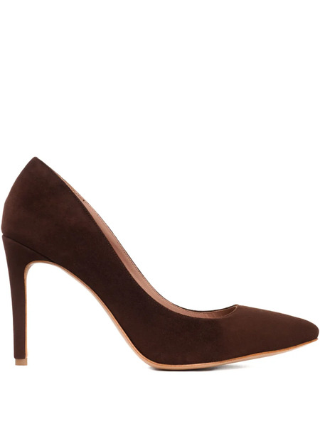  Ginissima 95mm Alice Pointed-toe Suede Pumps - Brown 