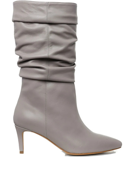  Ginissima 65mm Eva Slouchy Leather Boots - Grey 