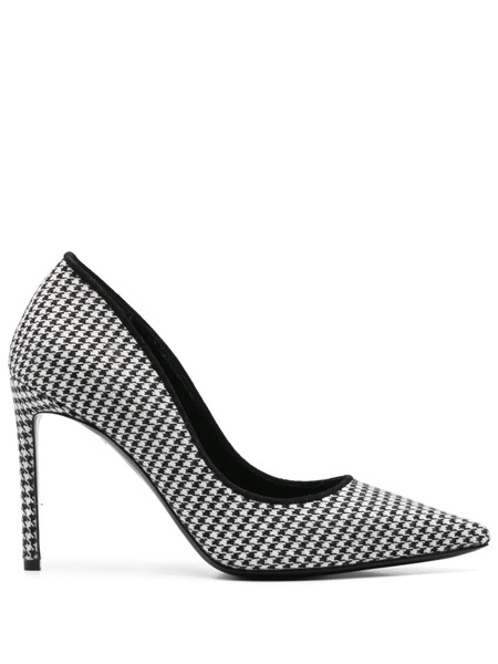  Ginissima 85mm Houndstooth Pumps - Black 