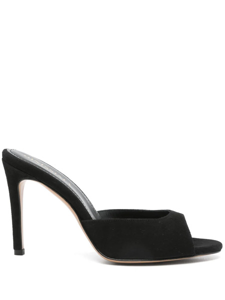  Ginissima Vicky Suede Heeled Sandals - Black 