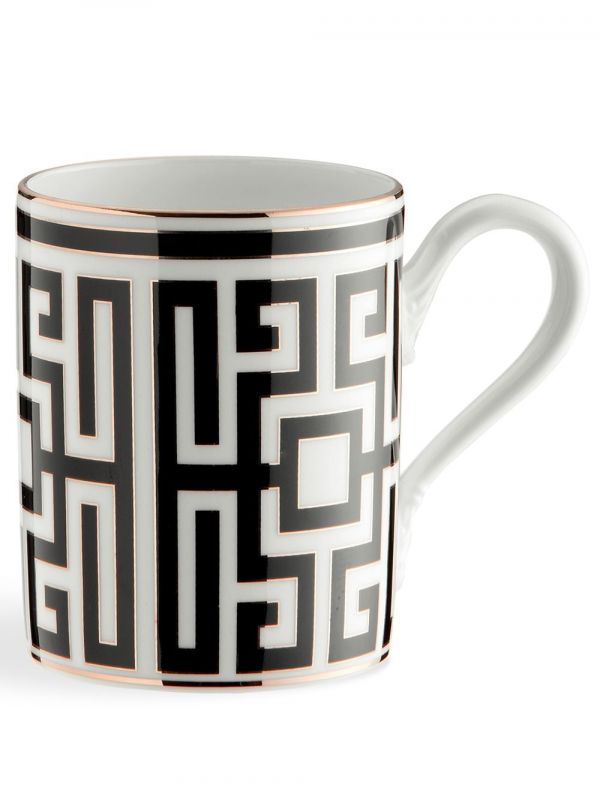  Ginori 1735 Labirinto Maze-print Mug - Black 