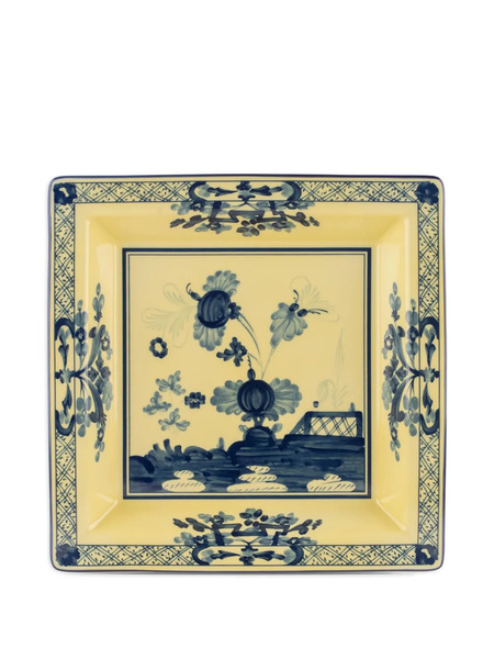  Ginori 1735 Large Oriente Italiano Squared Tray (24.5cm X 24.5cm) - Yellow 