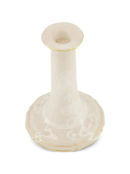  Ginori 1735 Meringa Floral-design Candle Holder - Neutrals 