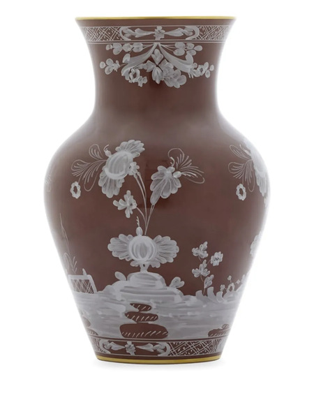  Ginori 1735 Oriente Floral Vase - Brown 