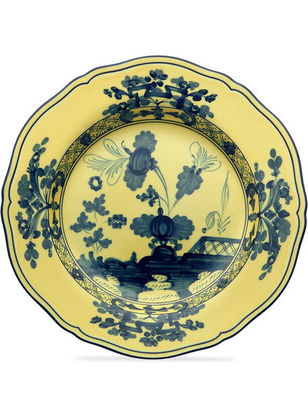  Ginori 1735 Oriente Italiano Porcelain Charger Plate - Yellow 