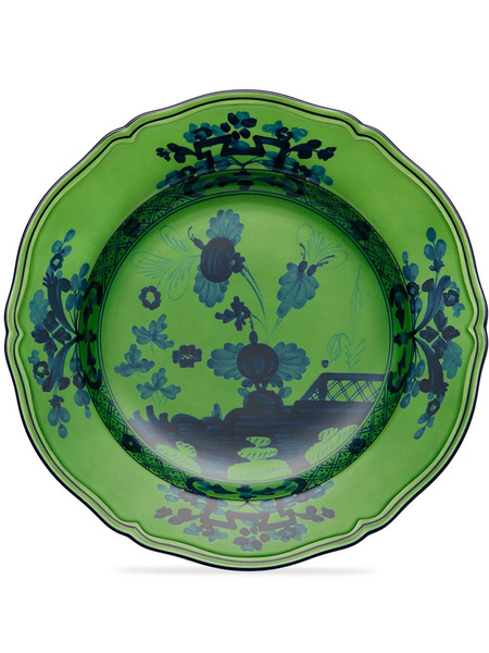  Ginori 1735 Oriente Italiano Soup Plate - Green 