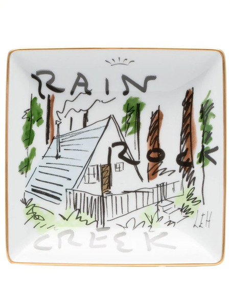  Ginori 1735 Rain Rock Creek Square Plate (13.5cm) - White 