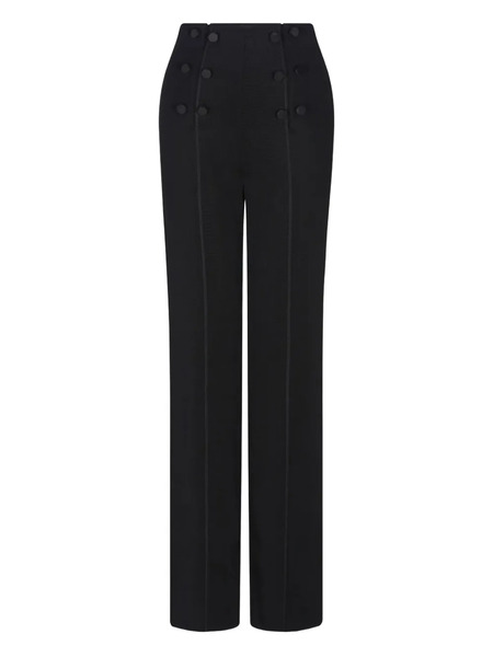  Giorgio Armani Button-appliqué Trousers - Black 